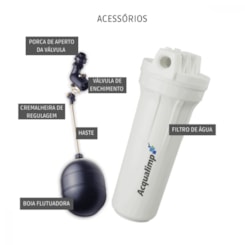 Caixa D`Água De Polietileno Água Limpa 500l Com Kit Acqualimp